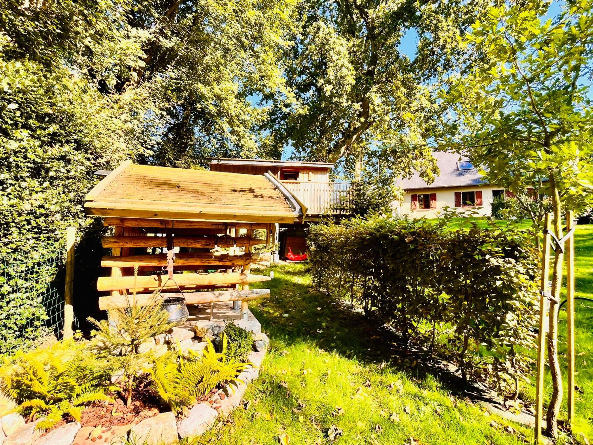 La Cabane Perchee Du Trappeur Écrainville Buitenkant foto